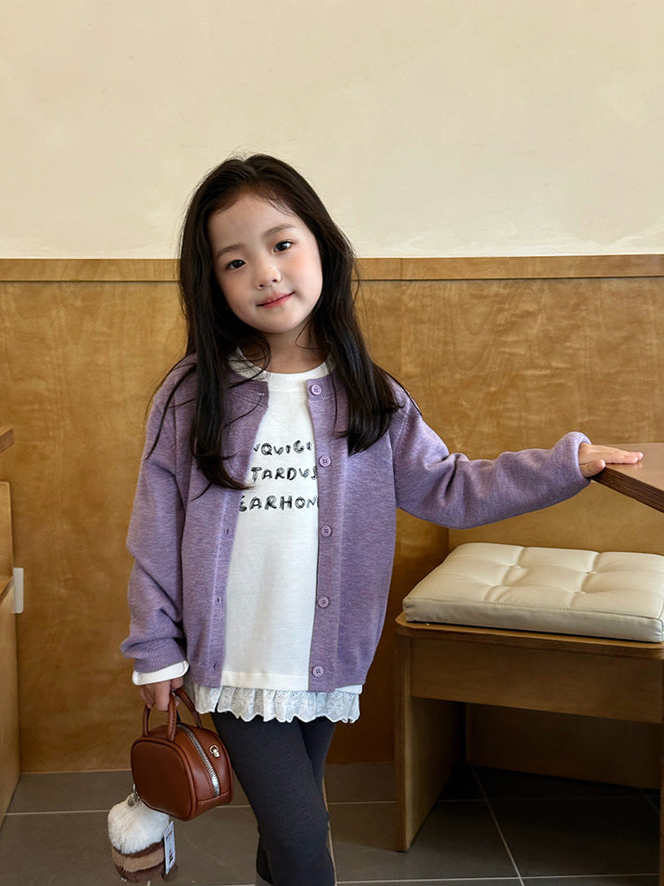 【現貨160cm】針織純色單排扣毛衣外套