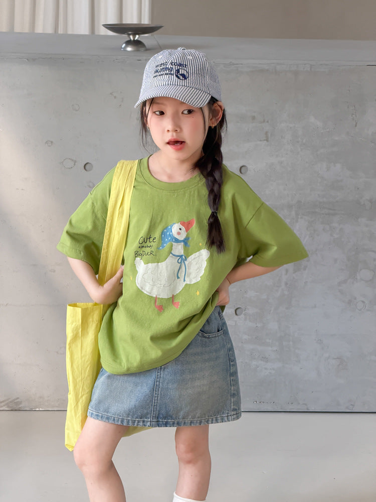 【100-170cm】休閒圓領舒適卡通T