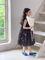 【100-170cm】手繪感印花側口袋可愛背心裙