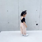 【90-170cm】ANKRT (3色)日系親子裝 針織彈力木耳邊露背短袖