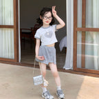 【90-150cm】辣妹修身愛心印花上衣