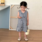 【80-150cm】條紋花朵連身裙 | 套裝