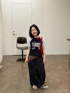 【120-160cm】插肩彈性印花T