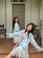【100-160cm】【親子款】可愛小狗長袖防曬T