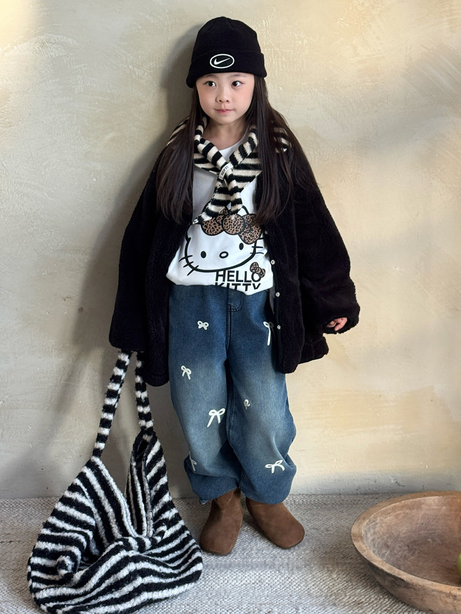 【現貨 120cm】豹紋KT寬鬆開叉長T