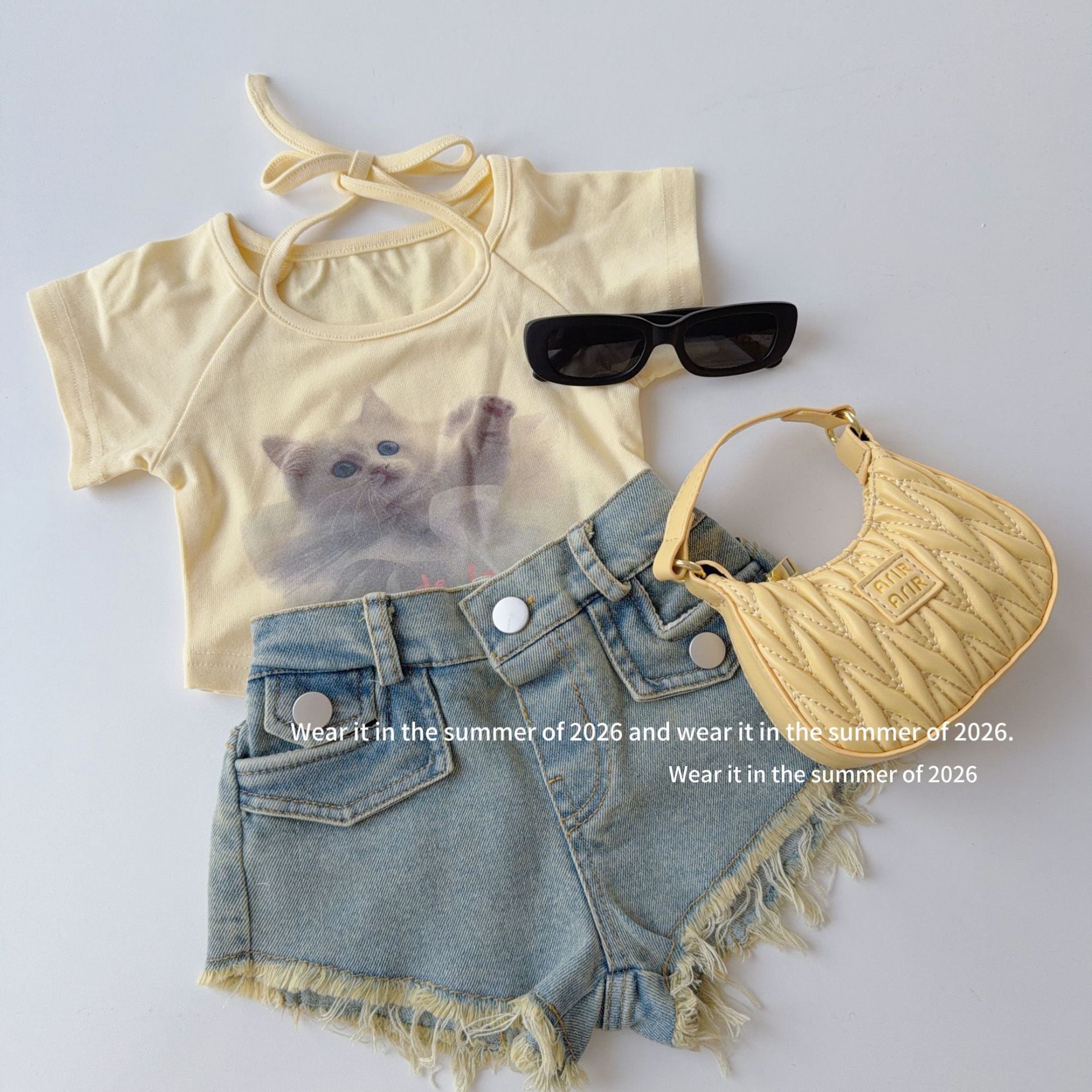 【90-150cm】復古毛邊包臀熱褲