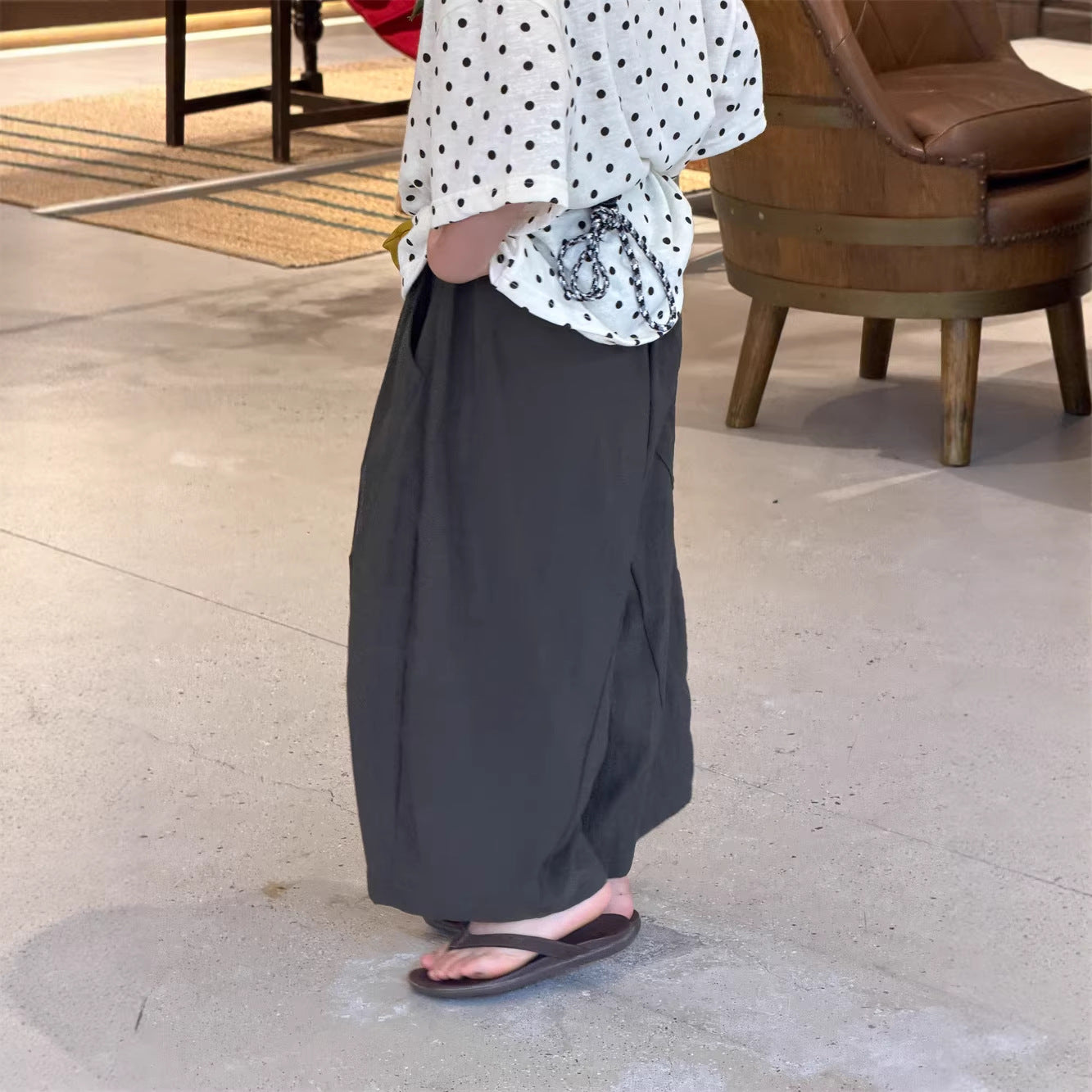 【90-150cm】寬鬆復古休閒褲(速乾)