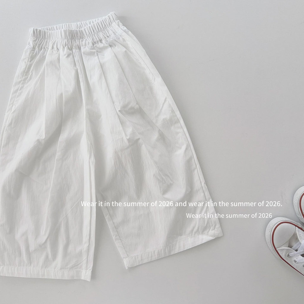 【90-150cm】【涼爽】休閒褲寬鬆九分褲