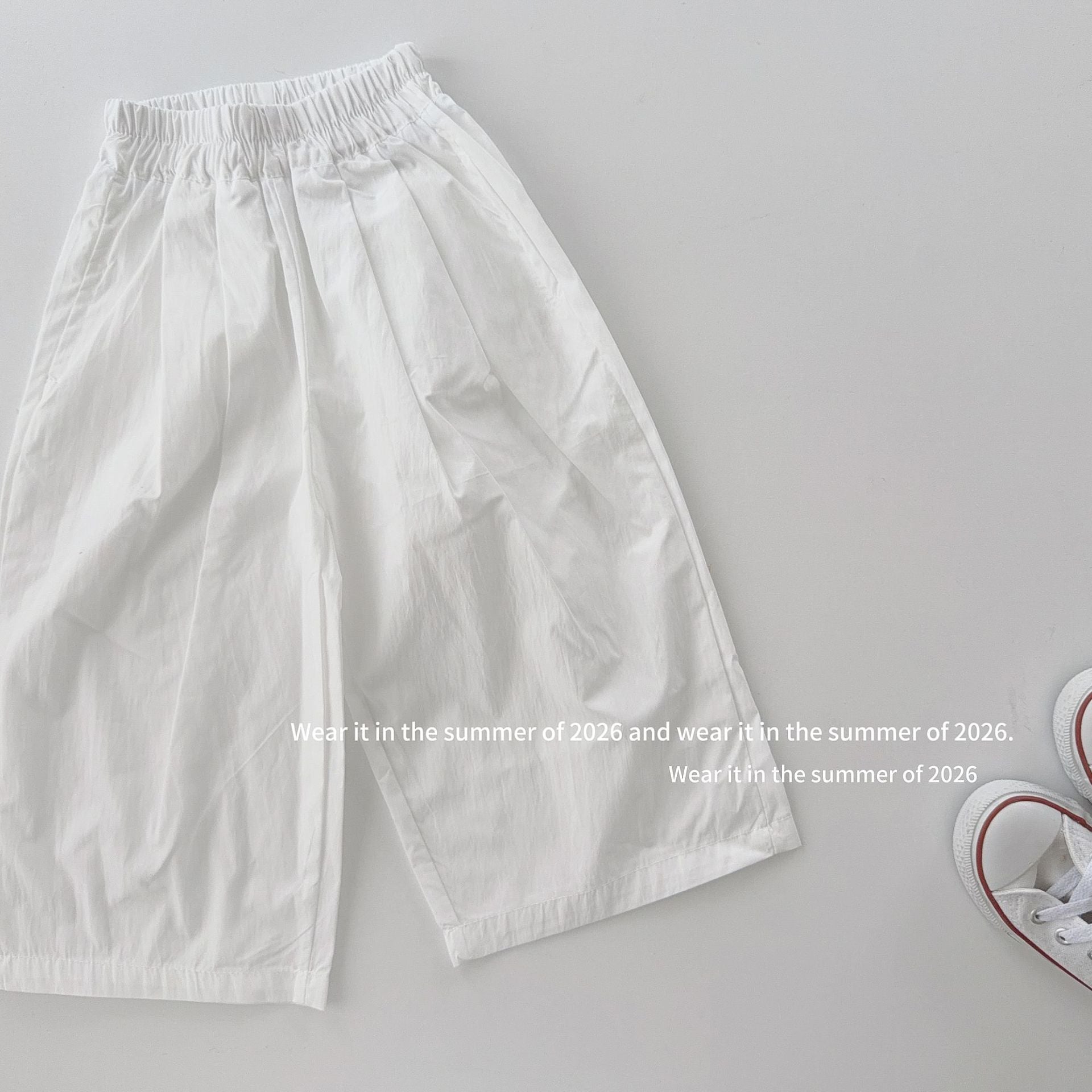 【90-150cm】【涼爽】休閒褲寬鬆九分褲