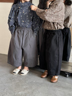 【80-140cm】簡約棉布寬鬆八分直筒褲