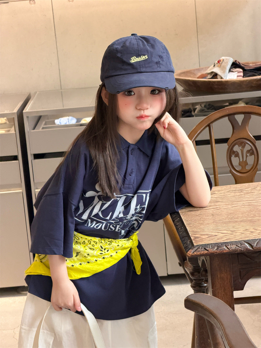 【90-150cm】韓版米奇POLO衫短袖