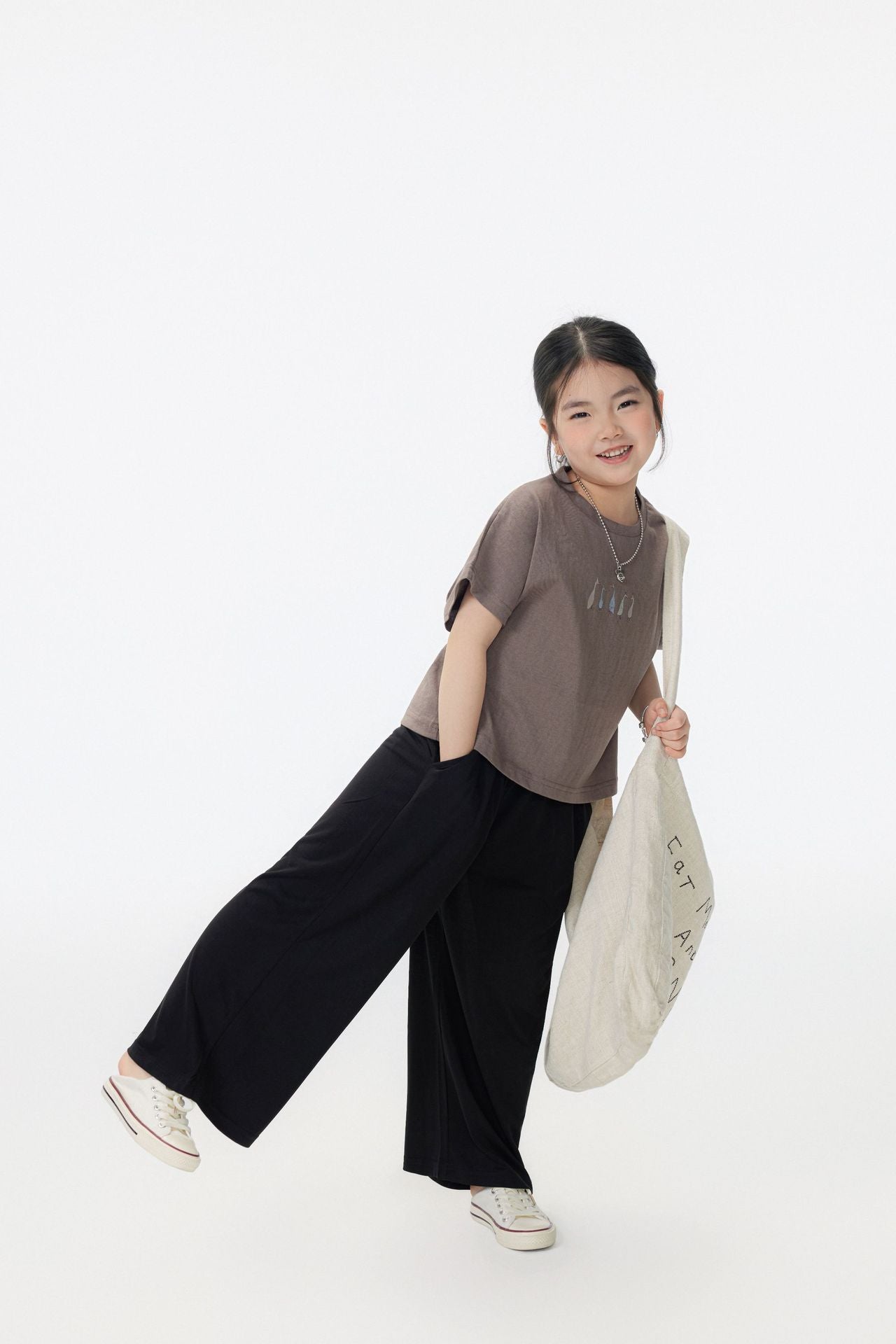 【90-150cm / F】【親子裝】日系會呼吸的闊腿褲