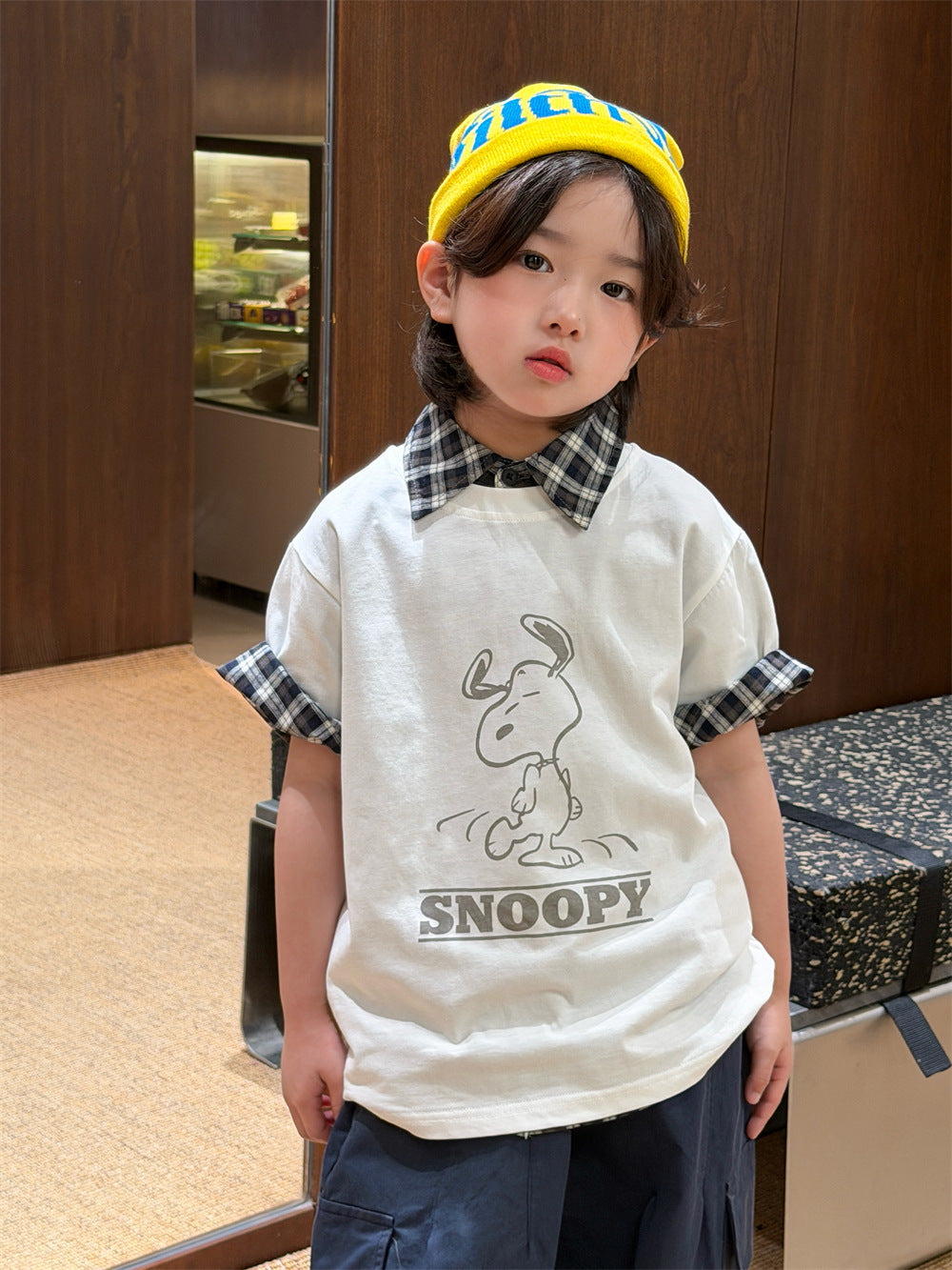 【90-150cm】韓版snoopy印花短袖