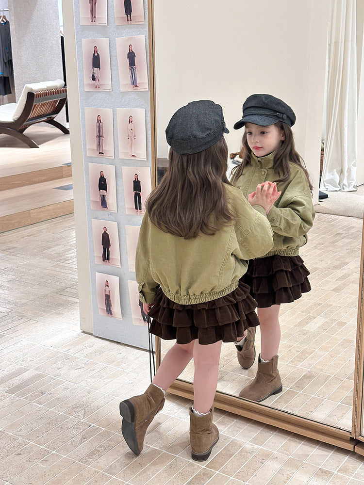 【現貨 160cm】韓版帥氣工裝機車夾克