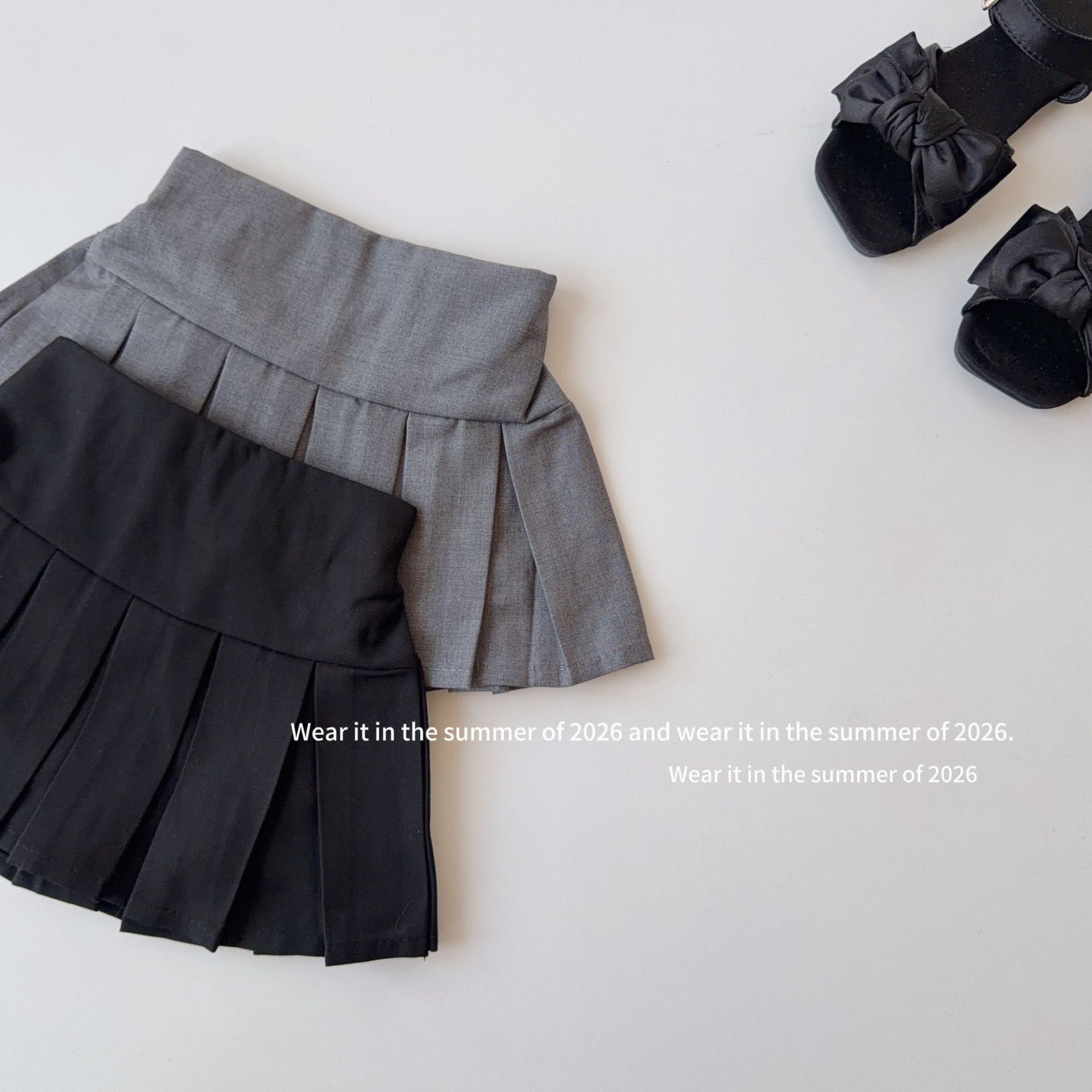 【90-150cm】【帶安全褲】高腰A字百褶裙