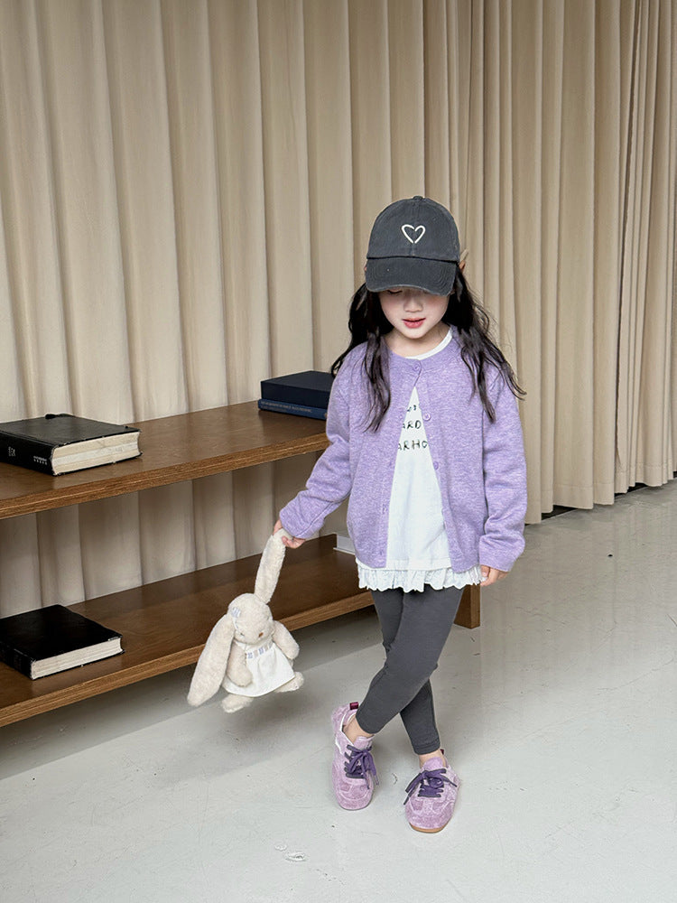 【現貨160cm】針織純色單排扣毛衣外套