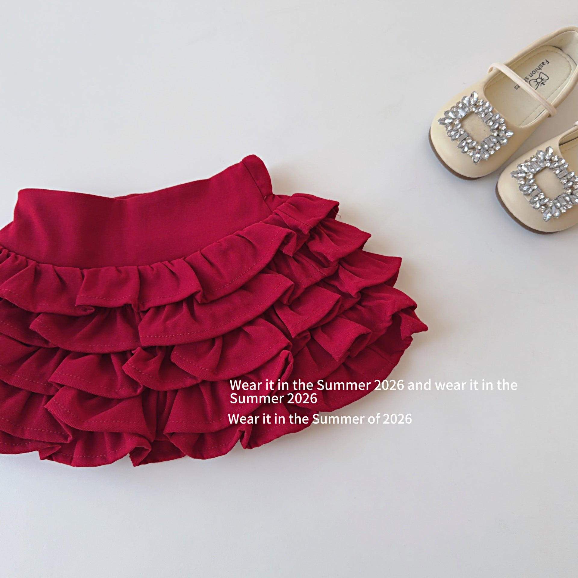 【90-150cm】立體花苞公主褲裙