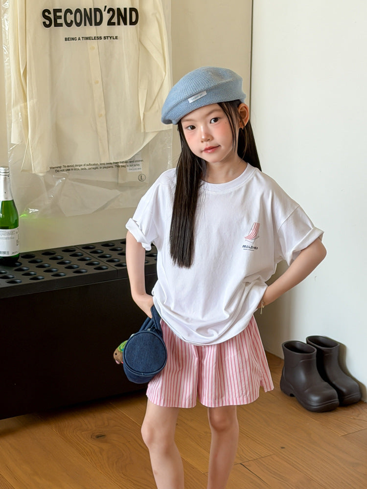 【100-170cm】寬鬆前後印花T