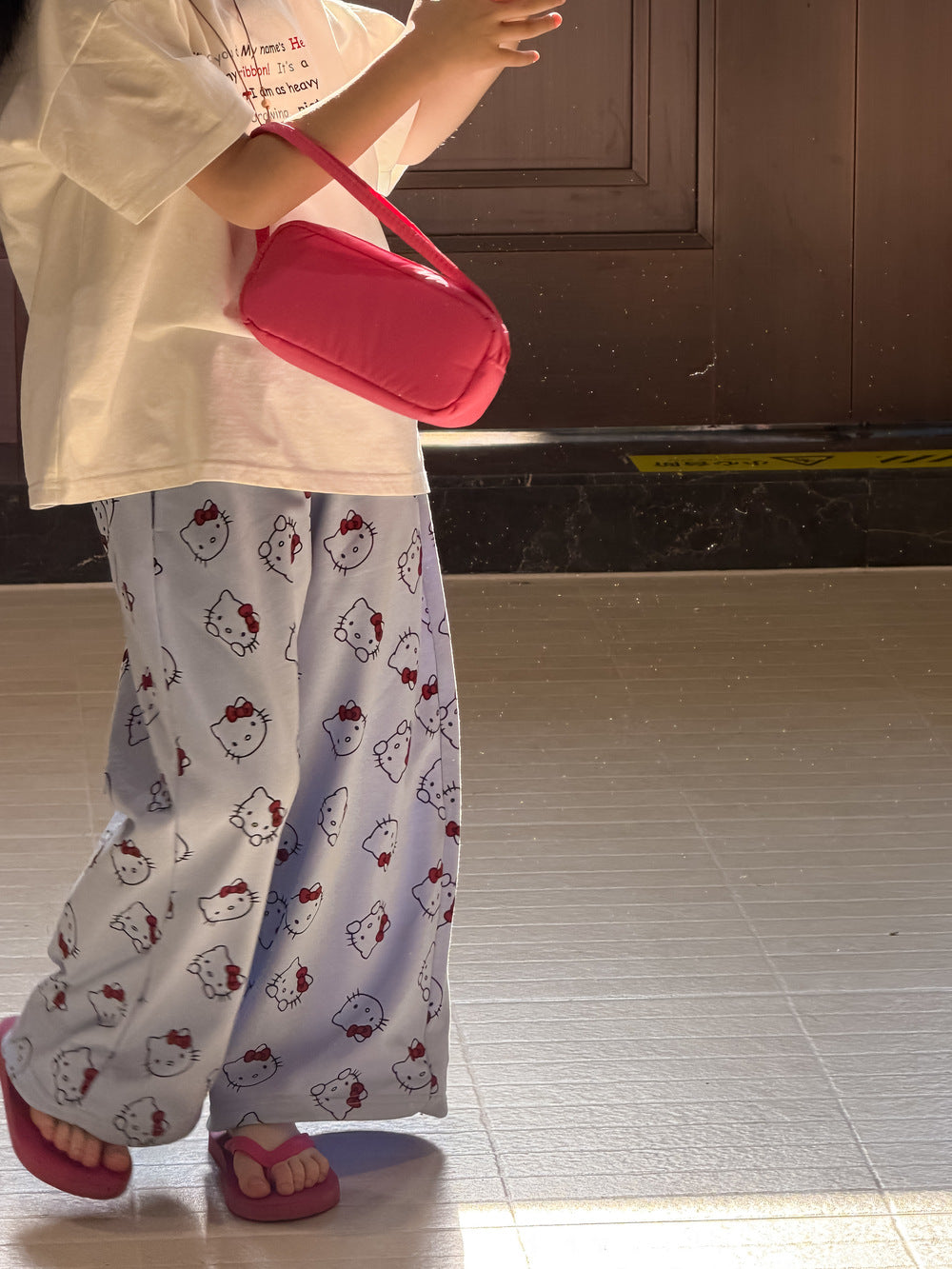 【100-160cm】休閒寬鬆雙面KT印花T