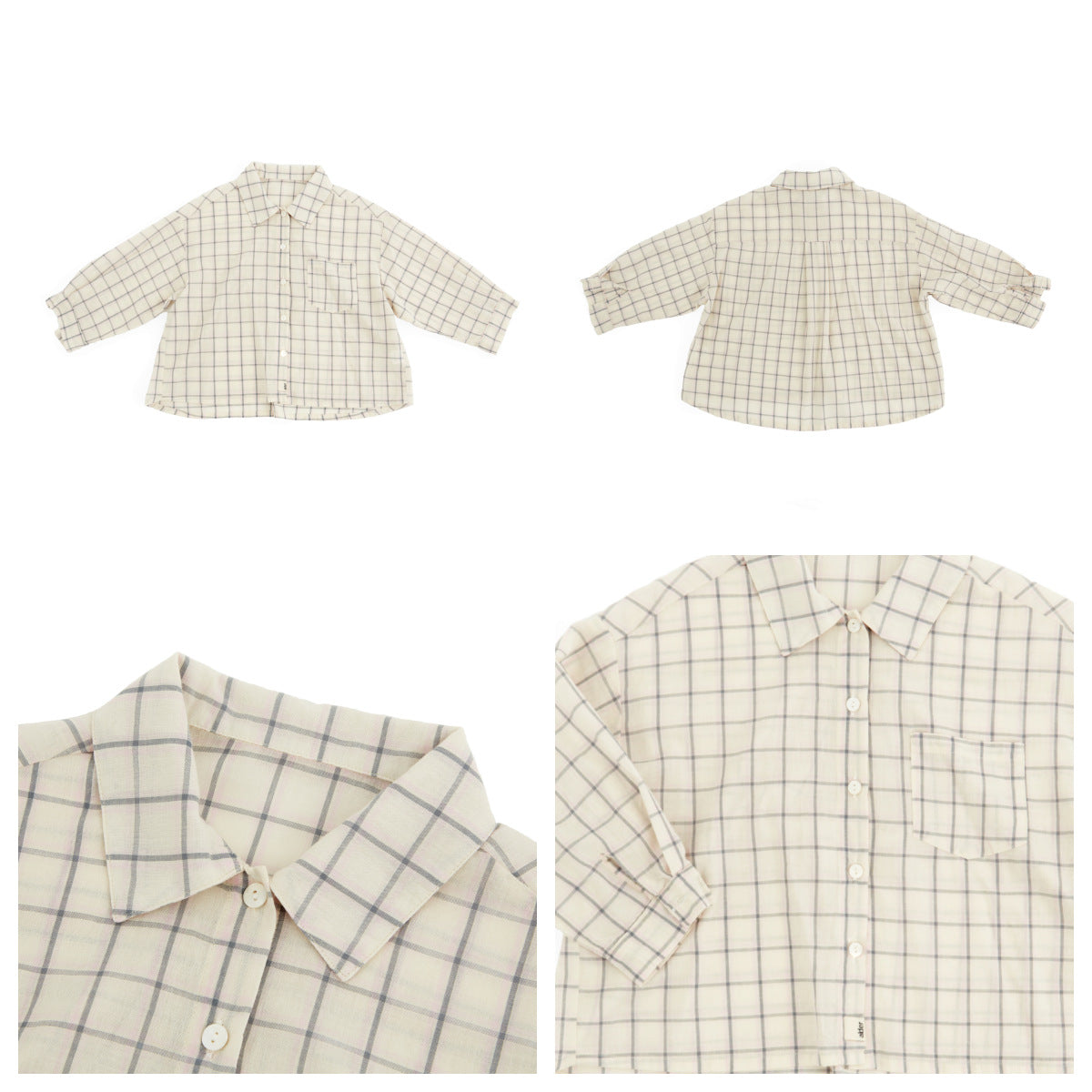 【90-150cm】日系度假風格子襯衫