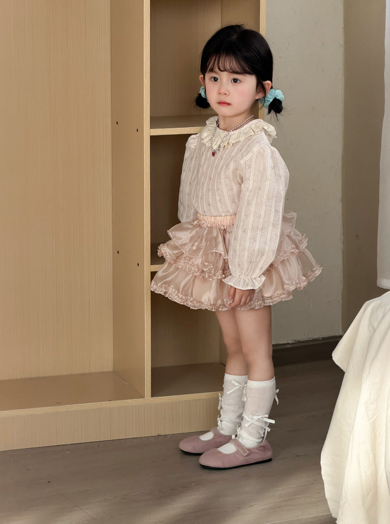 【90-140cm】珠光閃亮蓬蓬紗裙