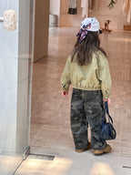 【現貨 160cm】韓版帥氣工裝機車夾克