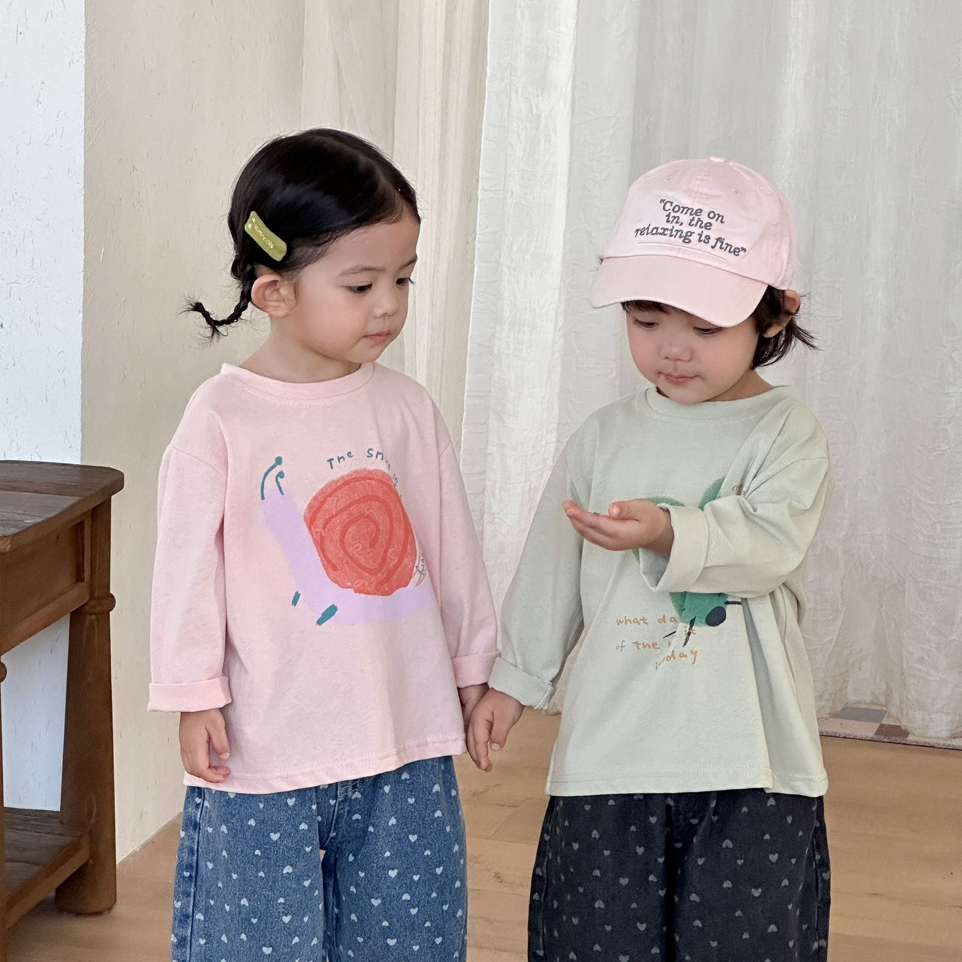 【80-150cm】可愛動物寬鬆純棉T恤