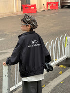 【90-160cm】韓版帥氣休閒戶外衝鋒衣外套