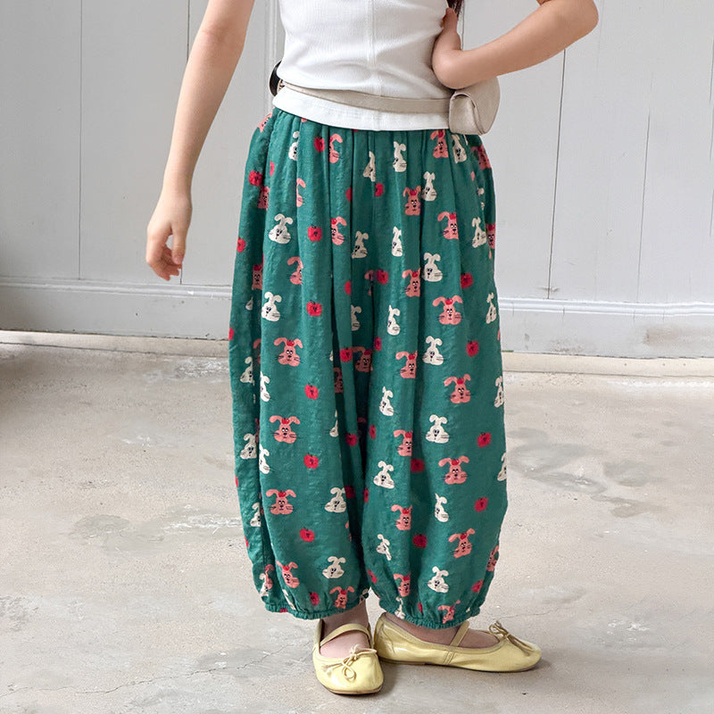 【100-170cm】8色-滿印花花防蚊褲