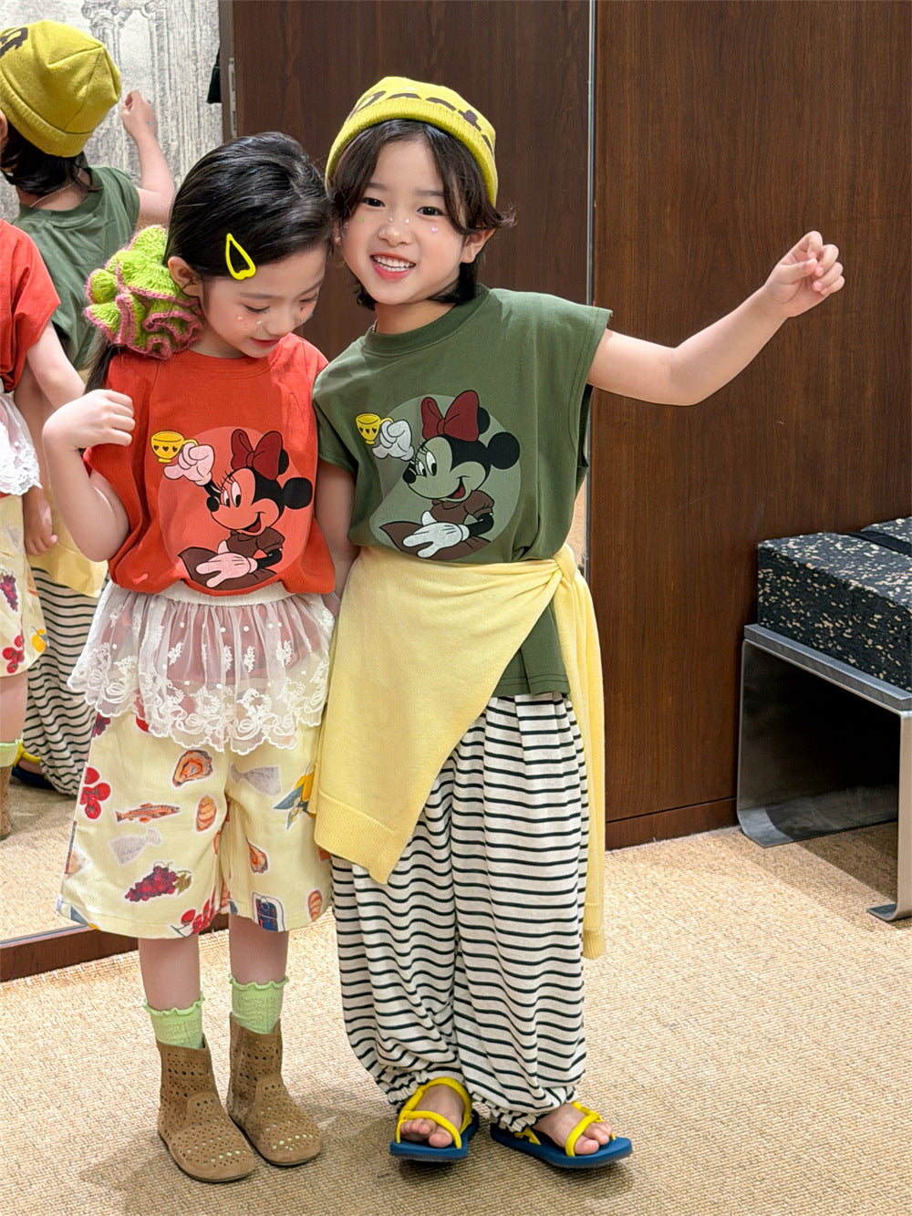 【90-150cm】韓版寬鬆米奇印花背心