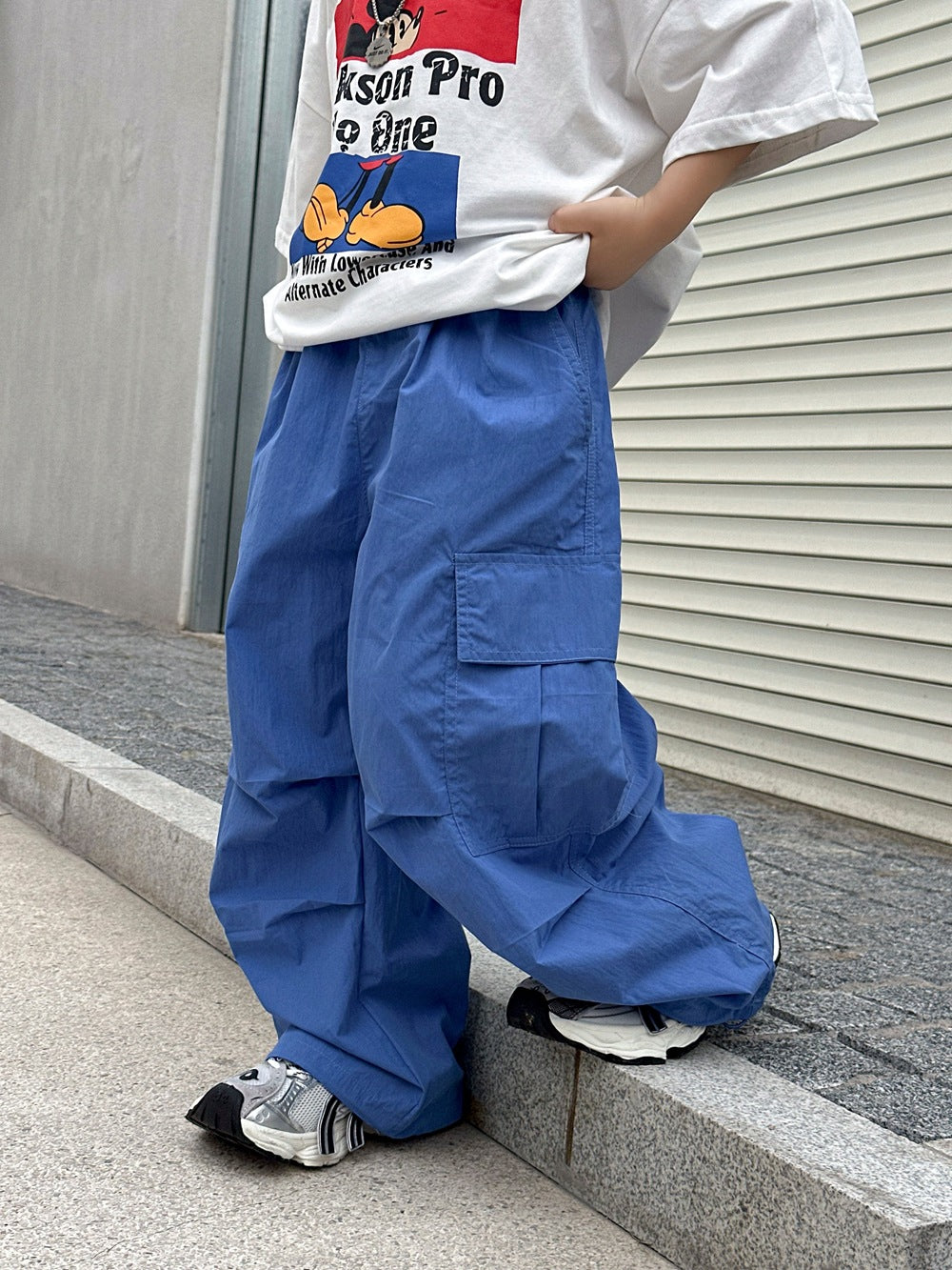 【100-160cm】薄款可束腳休閒防蚊褲