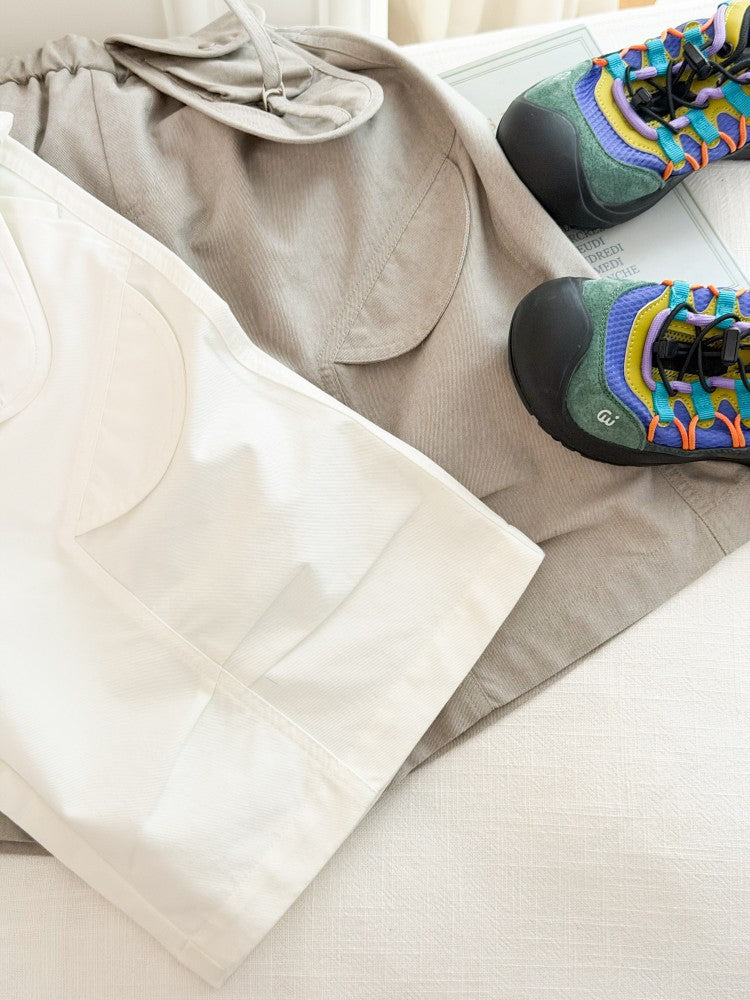 【100-170cm】工裝休閒七分褲