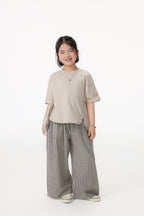 【90-150cm / M.L】【親子裝】日系前擺圓弧寬版短袖