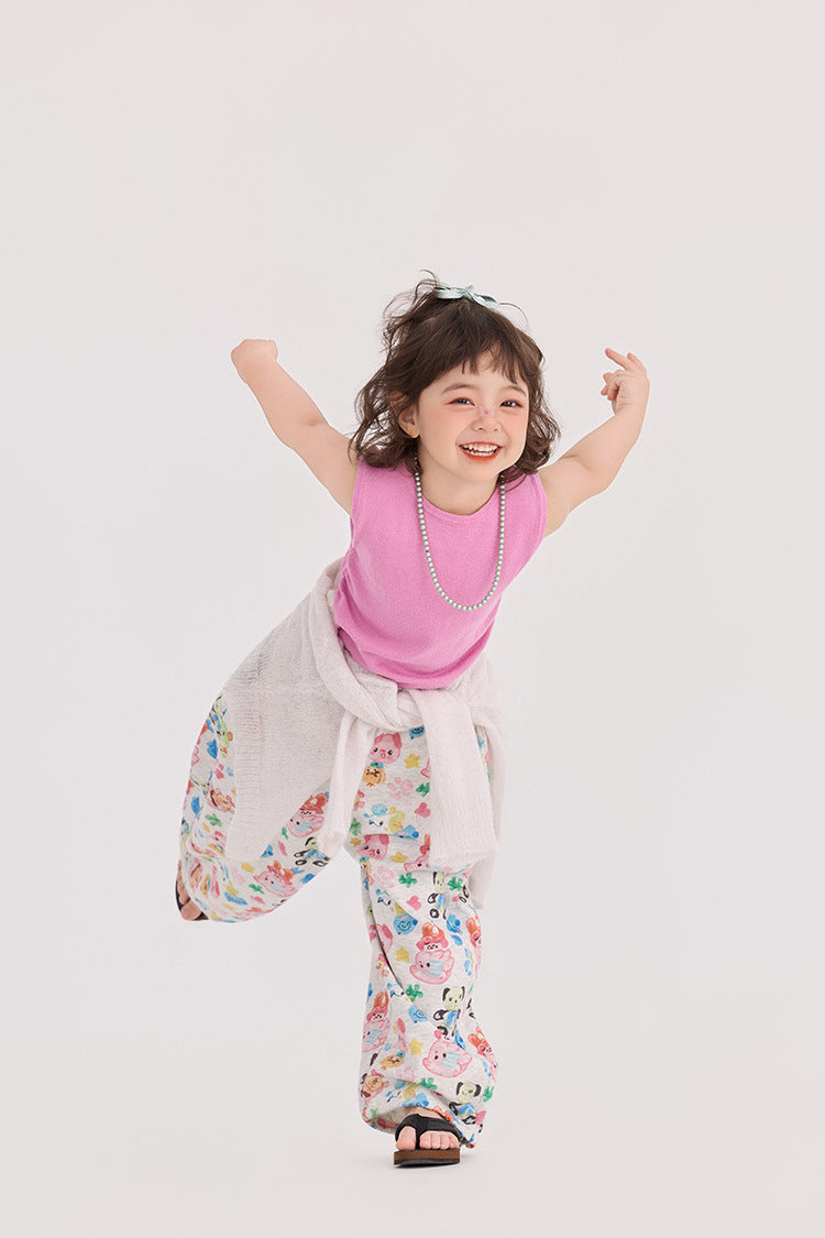 【90-150cm】圓領無袖針織背心