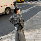 【90-160cm】條紋設計感街頭帥氣長袖打底衫