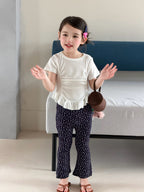 【90-150cm】荷葉邊褶皺T