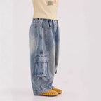 【90-150cm】工裝牛仔褲