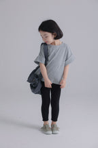 【90-150cm / F】【親子裝】日系薄款彈性坑條密邊打底褲