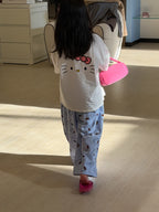 【100-160cm】休閒寬鬆雙面KT印花T