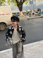 【90-160cm】美式復古GD同款花朵襯衫