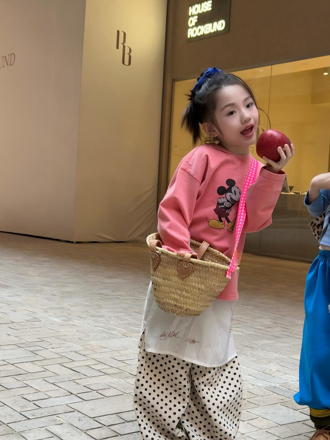 【90-140cm】米奇休閒T | 波點寬鬆闊腿褲