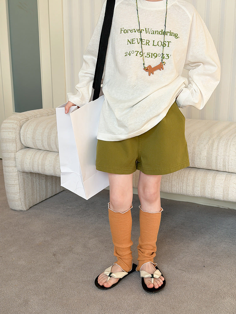 【100-170cm】全棉舒服透氣貼標短褲