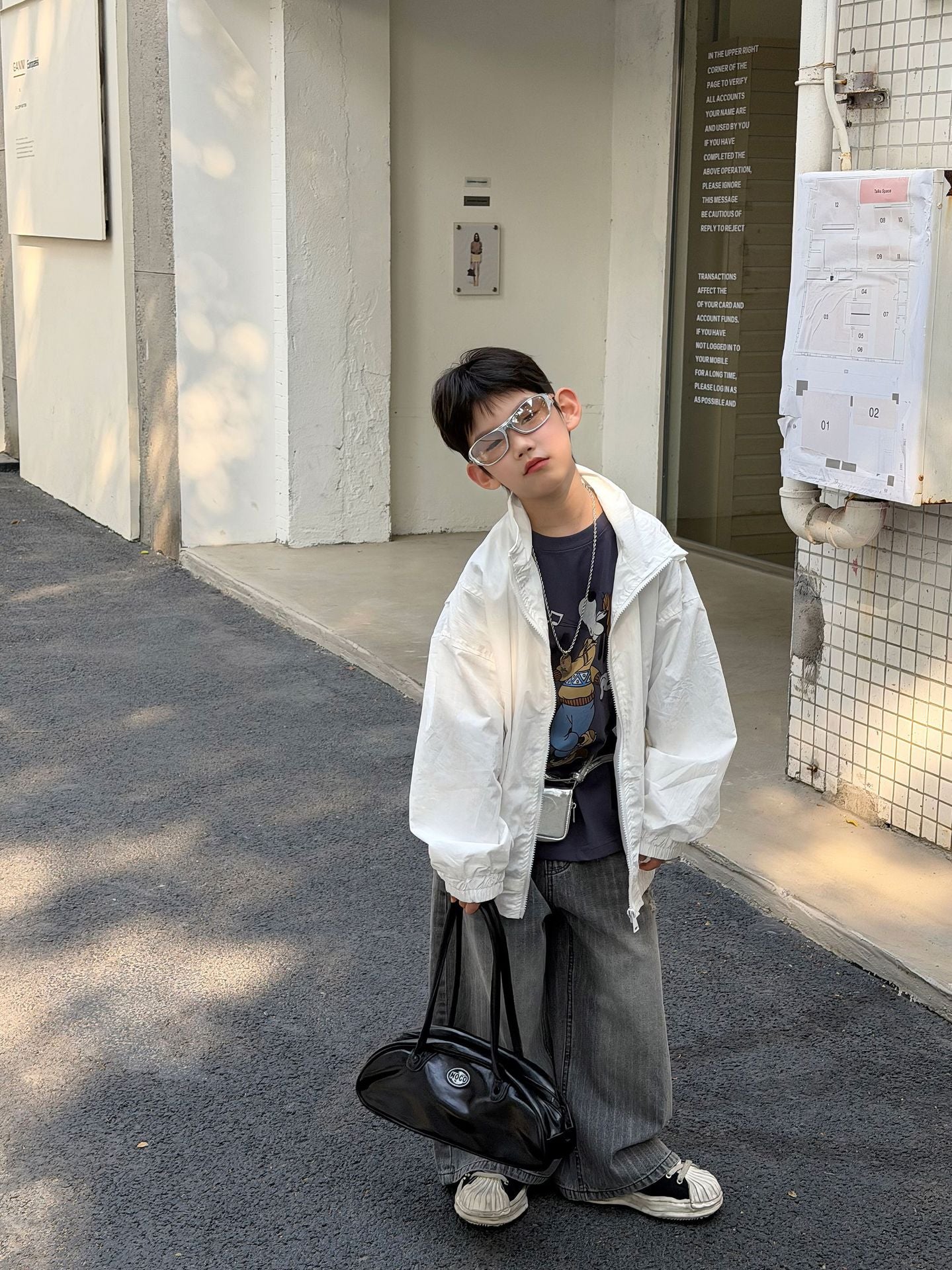 【90-160cm】韓版帥氣休閒戶外衝鋒衣外套