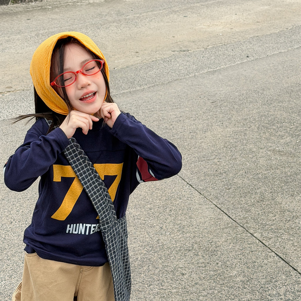 數字77長袖T恤打底衫