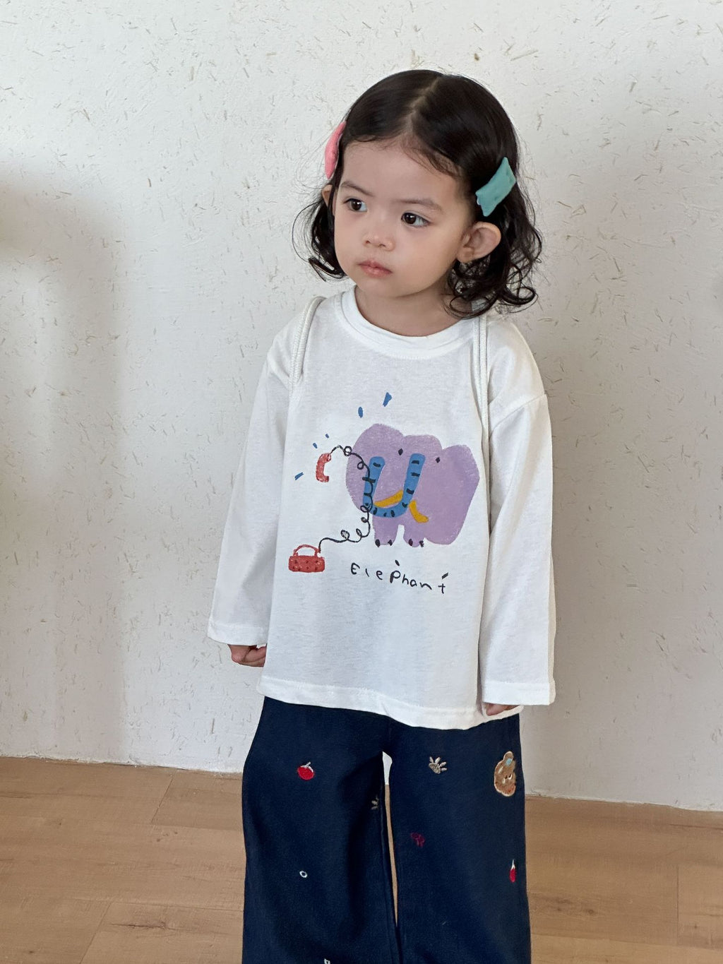 【80-150cm】可愛動物寬鬆純棉T恤