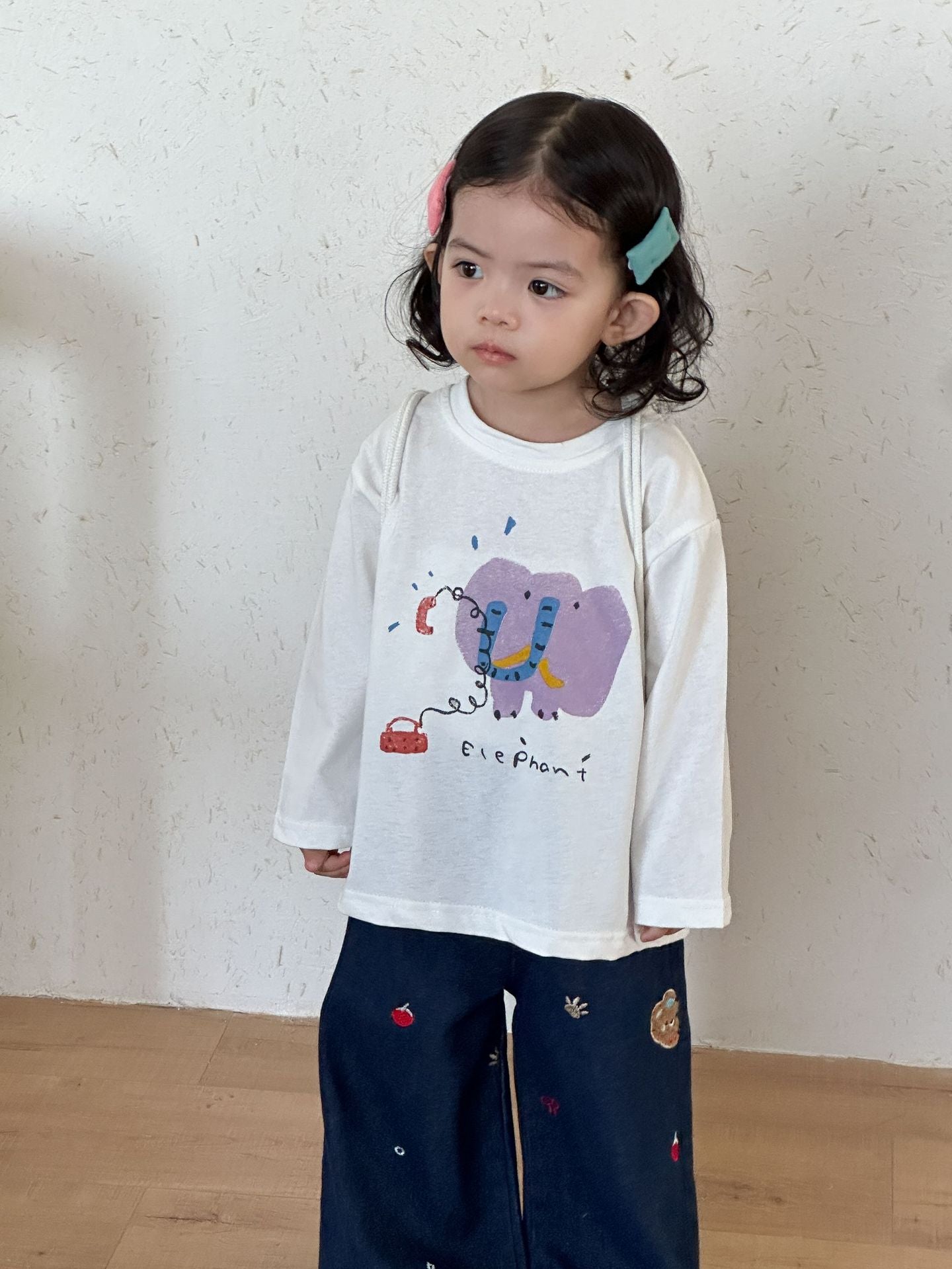 【80-150cm】可愛動物寬鬆純棉T恤