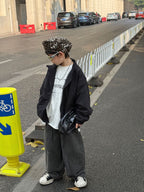 【90-160cm】韓版帥氣休閒戶外衝鋒衣外套