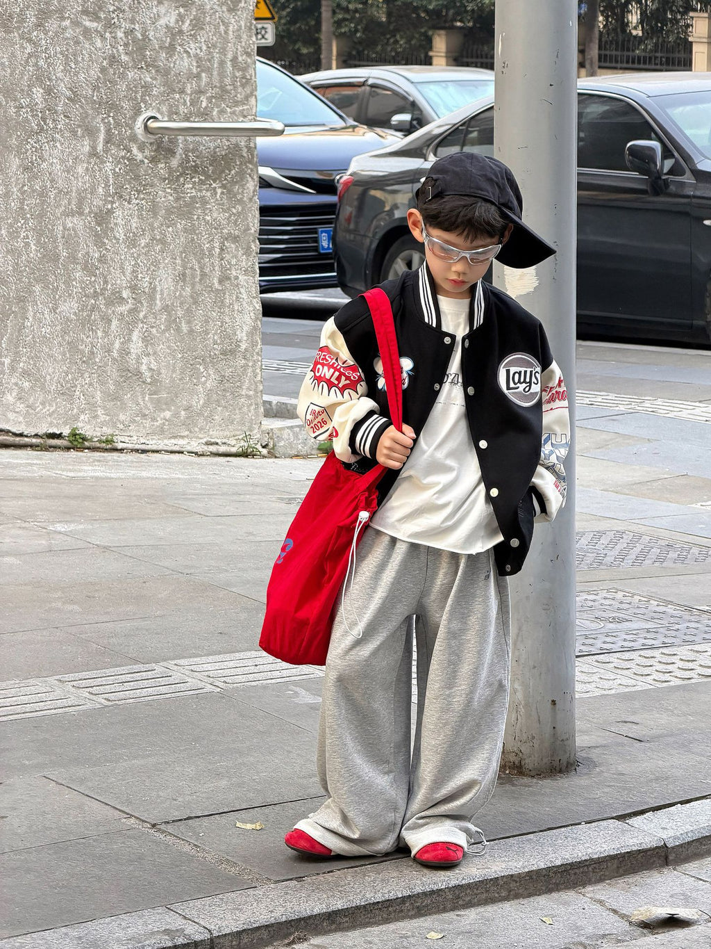 【90-160cm】美式個性寬鬆撞色棒球外套