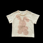 【90-140cm】可愛兔子T全棉短袖上衣