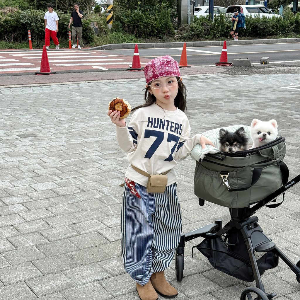 數字77長袖T恤打底衫